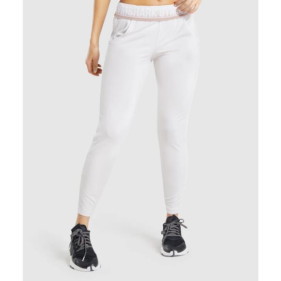 Gymshark Recess Joggers Medium Cream Track Pants Activewear Athleisure Sporty - Picture 1 of 12